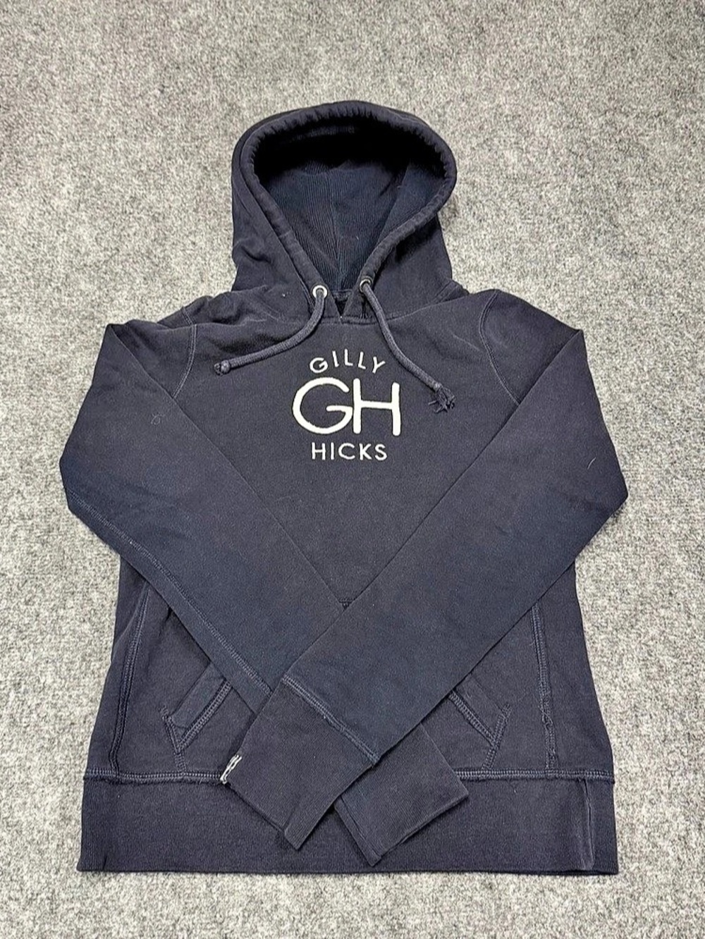 Gilly Hicks Sydney Logo Pullover Hoodie Black Medium
